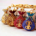 Creative Lucky Money Bag Shape Alloy Metal Keychain Car Keychain Pendant Female Accessories Small Gift