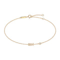 LOZRUNVE 925 Silver 18K Gold Filled Elegant Pave CZ Bracelet Anklet Women