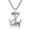 Cross Border Jewelry Personality Net Red Anchor Pendant Street Hip Hop Gold Plated Copper Men's Jewelry Set for Wedding & Party
