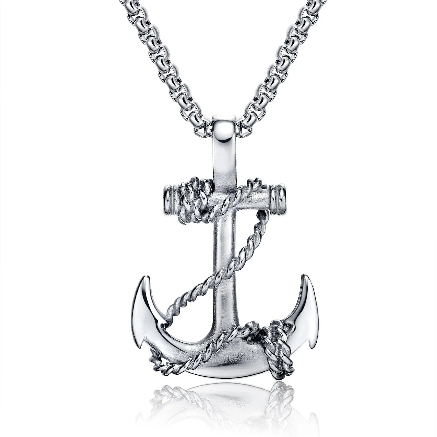 Cross Border Jewelry Personality Net Red Anchor Pendant Street Hip Hop Gold Plated Copper Men's Jewelry Set for Wedding & Party