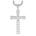Jasen Jewelry Design Custom Made Fashion Christian Children's Sparkling Cross Zircon Moissanite Diamond Rhodium Charm Pendant