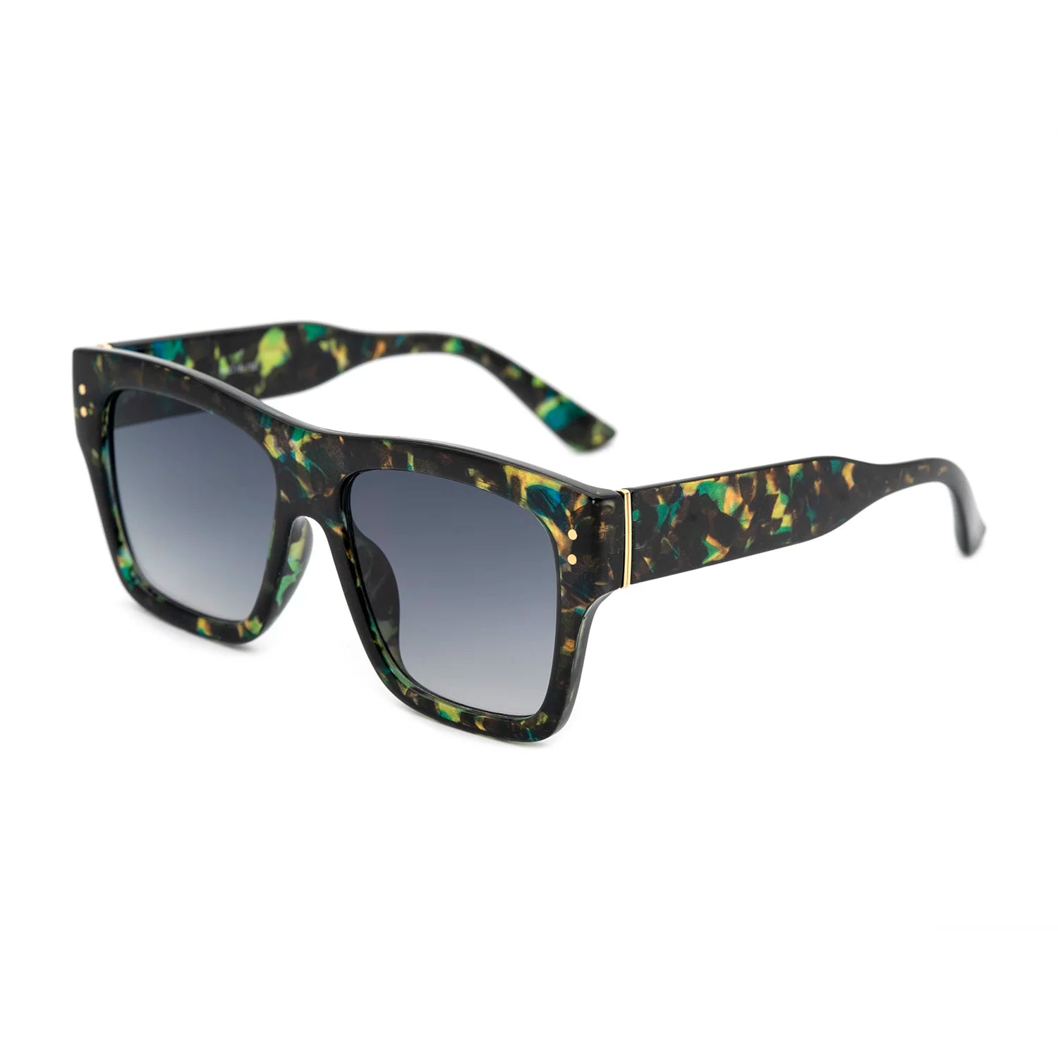 VIFF HP20173 UV400 Patterned Polycarbonate Square Sunglasses