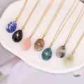New Design Stainless Steel Gemstone Natural Stone Choker Necklace N888