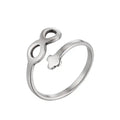 Fashion Ring Jewelry Inspiration Jewelry for Women Stainless Steel Hollow Infinite Rings Spiral Wrap Twist Adjustable Ring