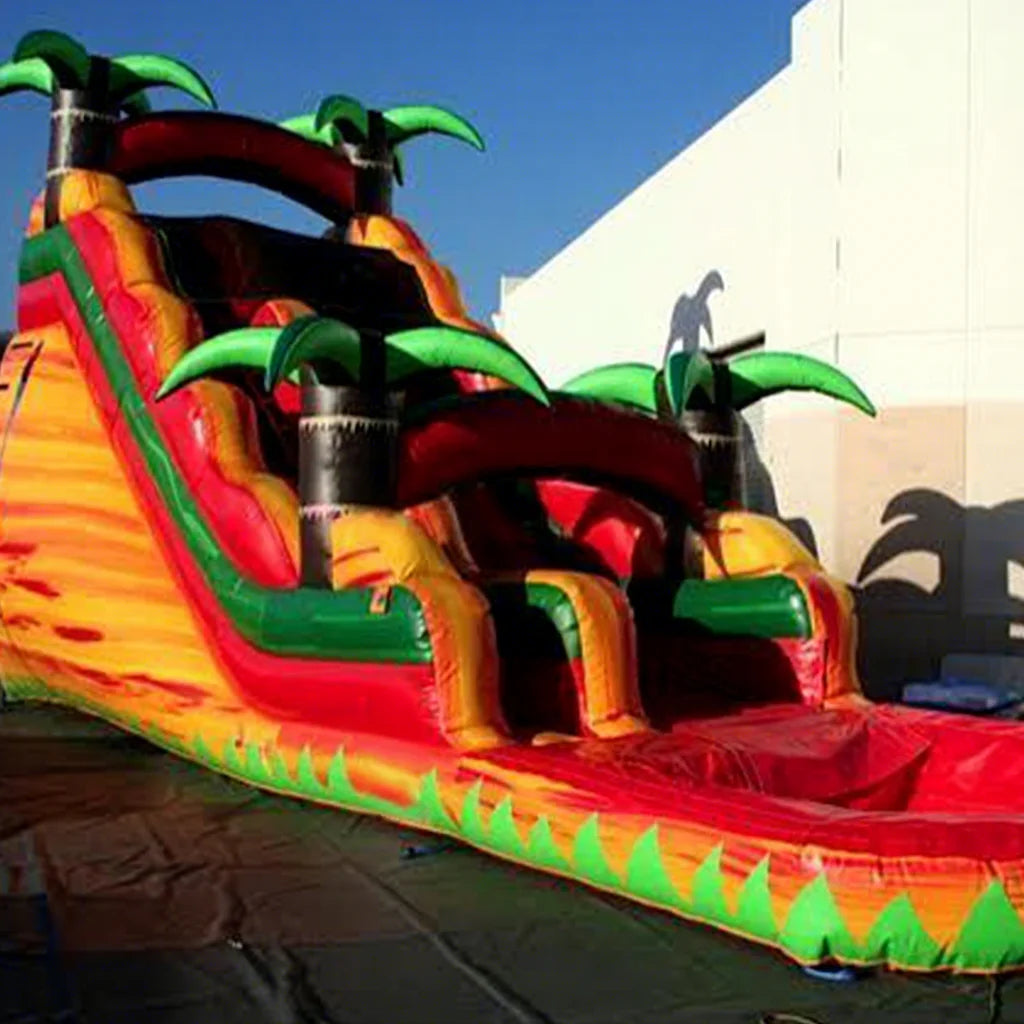 Commercial Outdoor Inflatable Jumping Castle with Bounce House and Water Slide PVC Tropical Adults Pool for Kids
