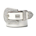 High Quality Crystal Rhinestone Belt With Full Diamond Alloy Buckle Punk Fashion Trend Women's Belt Western Belt