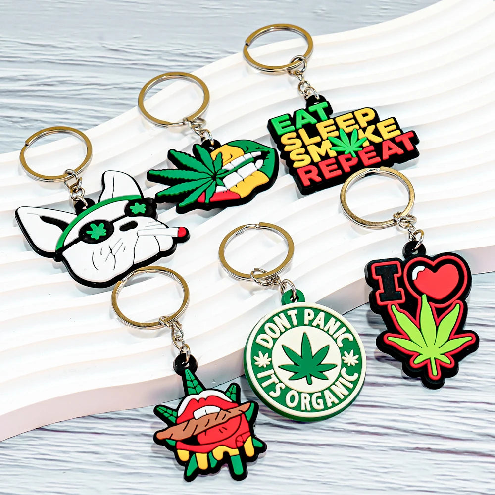 Trending Custom Plant Keychain for Bulk Wholesale with Keychain Accessories Anime Toys Rubber Keychain