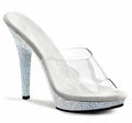 Elegant Thin Heel Rhinestone Competition Shoes 13cm Slippers Model Posing Stripper High Heels Platform Sandals Exotic Dance