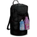 Backpack Laundry Bag Rope Handle Shoulder Straps Mesh Pocket Durable Nylon Clothes Hamper College Travel Laundromat Plain