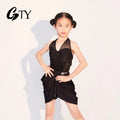 Girls Black Strap Practice Performance Competition Set Summer