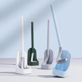 Wholesale Silicone Toilet Brush Set Hand Design Bathroom Cleaning Tools with PP Holder for Toilet Cleaning