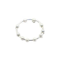 Light Luxury 925 Sterling Silver Fidget Matt Beads Reduce Anxiety Finger Ring for Women