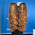 Wholesale Brazilian Remy Body Wave Human Hair Wigs Piano Highlight P4-27 Color 13x4 for Lace Front 150% Density Hair