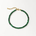 Nagosa Vintage Fine Jewelry 925 Sterling Silver Malachite Charm Beaded Bracelets for Women
