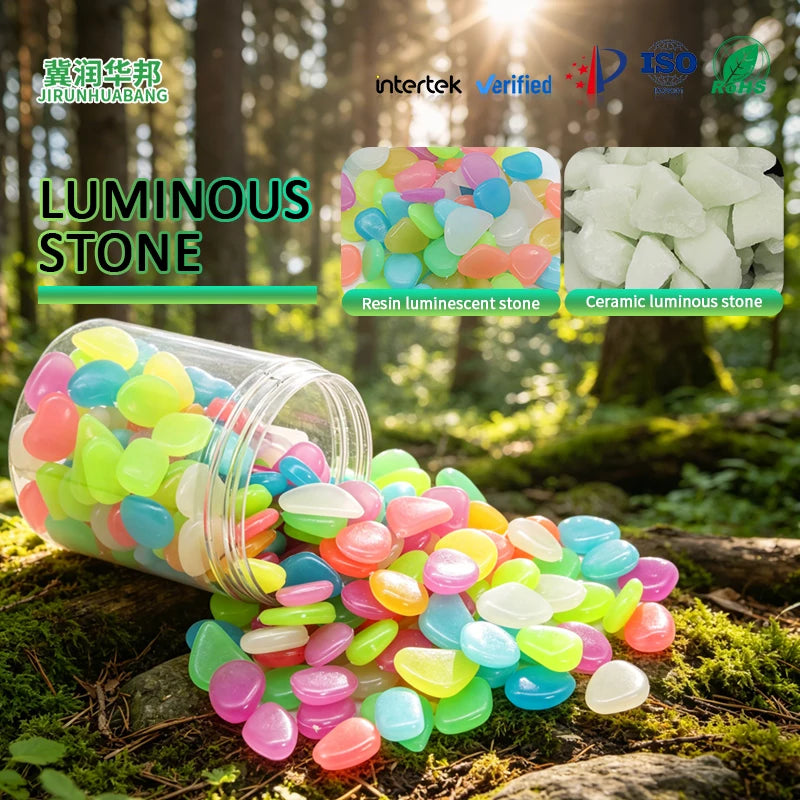 Self-luminous 3-5mm Resin Artificial Stone High Brightness Durable Outdoor Park Landscape Fluorescent Stone