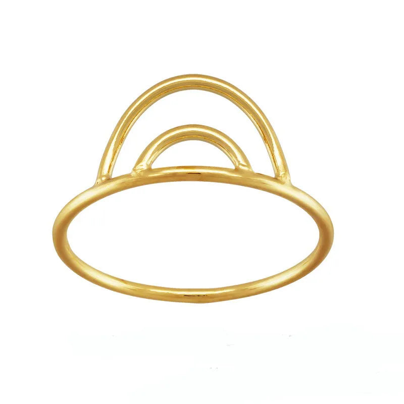 Elegant and Minimalist Stacking Band Ring 14k Gold Filled Trendy Style for Women