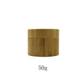 50g 50g Bamboo Glass Container Round Cosmetic Jar with Bamboo Lid Skin Care Cream Material Bamboo