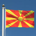 johnin Wholesale  Fast Shipping Customized Logo 100% Polyester flags 3x5ft The Republic of North Macedonia All Country Flag