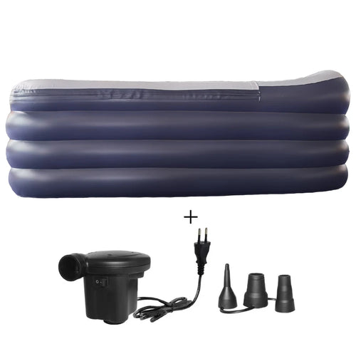0.35Mm Nylon Pvc Rectangle 82*152*46Cm Portable Inflatable Folding Luxury Bathtub for Adult