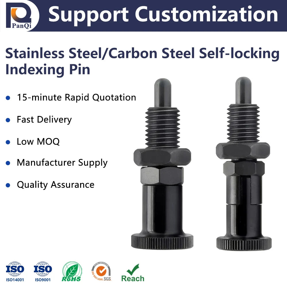 In Stock Panqi MA-6 Stainless Steel Indexing Pin Knob Plunger Spring Locating Pin PMXYKS PMXYAS M6-M12 for Automobiles