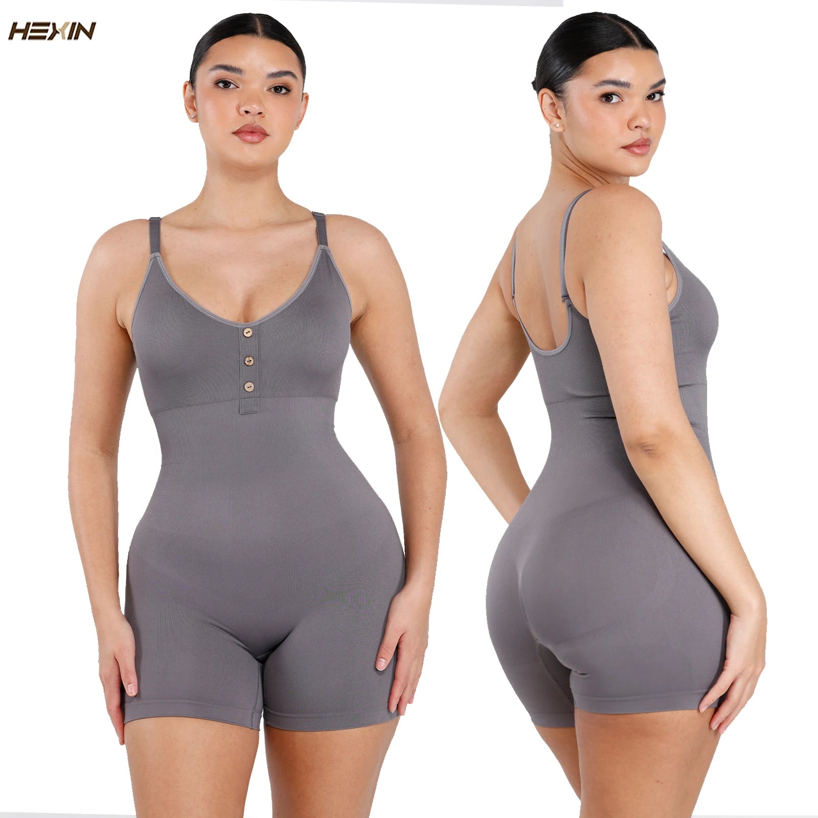 Hexin Seamless Yoga Set Rompers Shorts One Piece Jumpsuit Abdomen Shaping Women Sportwear With Removable Cups Jumpsuit for Women