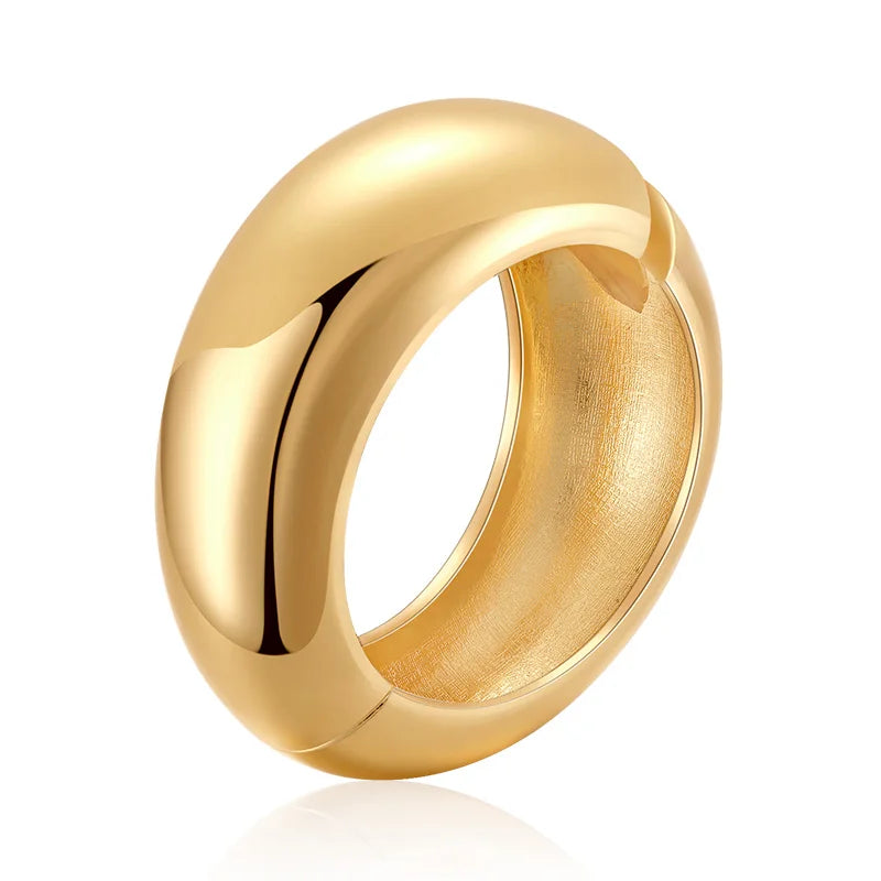 Hot Sales ORNAPEADIA Women's Fashion Jewelry Bohemian Modern Minimal Delicate Gold Plated Oversize Geometry Bracelet