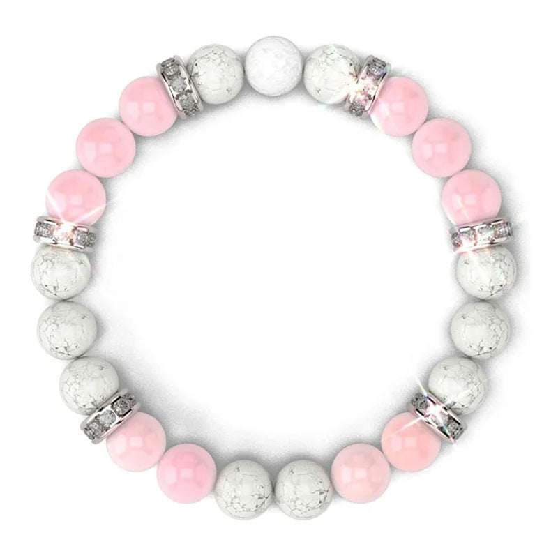 Wholesale Rose Quartz  Anxiety Ladies Love  Crystal Beads Bracelet Natural Friendship Gifts Real Gemstone Bracelet