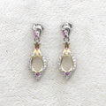 Sterling Silver 5*7mm Semi Mount Stud Eardrops Empty Frame Support Blank Setting S925 Base Without Center Stone DIY for Inlay