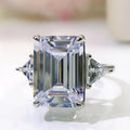 Baguette Ring Hot Sale 925 Sterling Silver Non Tarnish Finger Ring Luxury CZ Ring
