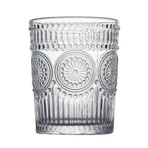 High Quality Lead-free Crystal Sunflower Relief Texture Glass Cup Shot Glass Whiskey Glass