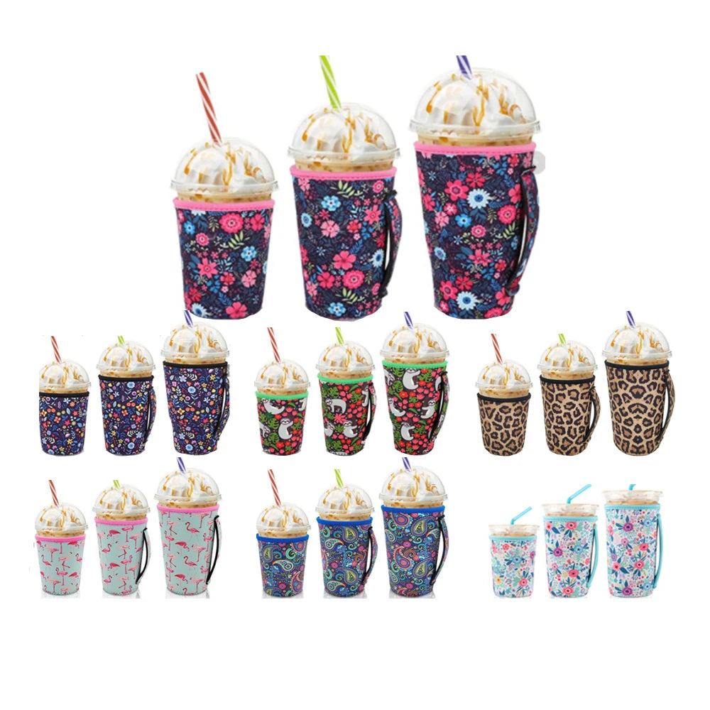 Custom Design Neoprene Coffees Cup Holder Insulated Coffee Cup Sleeve with Handle