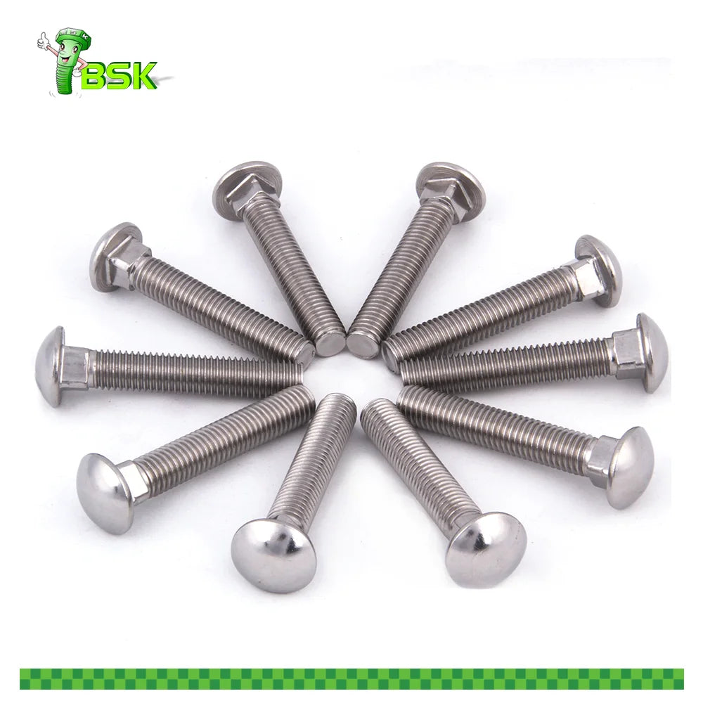 American ANSIB18.5 1 Carriage Bolt Round Head Square Neck Bolts OEM ODM Plain OBM ANSI 2-5 Days for Standard Parts UNC UNF