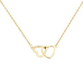 Sweet Motherday Gift Mother Daughter Necklace Double Linked Love Hearts Necklace with Cards for Women