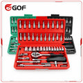 46-Piece Metric 1/4-Inch Drive Hand Operated Automotive & Mechanical Repair Socket Wrench Kit with Hard Case OEM MegaBDM