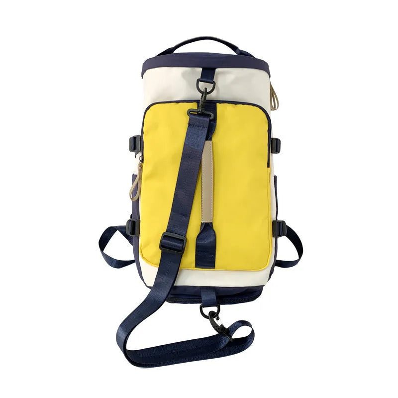 Large Capacity Multi-Functional Oxford Cloth Backpack with Zipper Closure for Student Travel Handbag Sports Fitness Bag