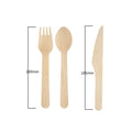 160mm Degradable Western Food Disposable Tableware Set Wooden Knife Fork and Spoon Napkins