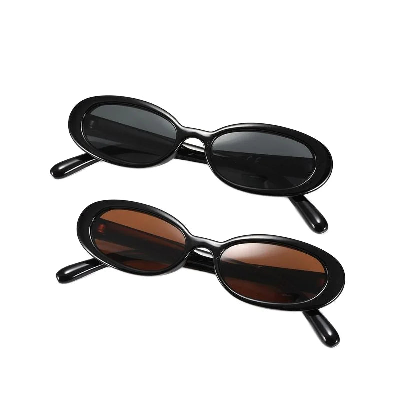 DL GLASSES Wholesale Retro Trendy Oval Sunglasses PC Frame UV400 Protection Orange White Colors Unisex Hot Sale 2025