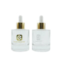 New Custom Luxury Cosmetic Packaging Thick Bottom 30 ml Serum Bottle Essential Oil Glass Dropper Bottle