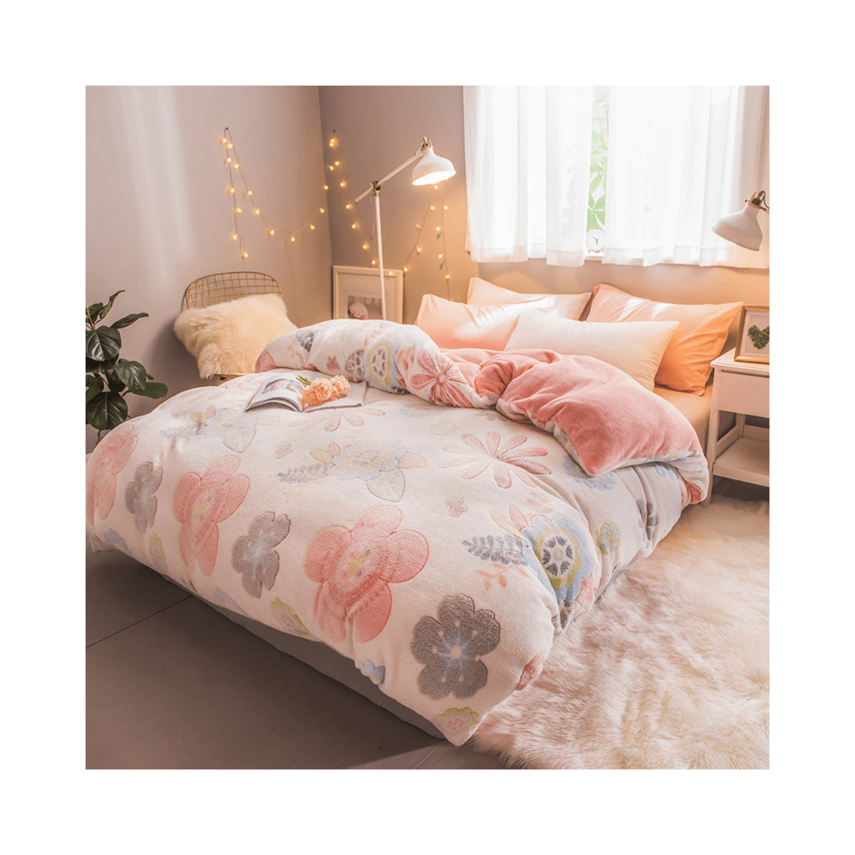 Wholesale Luxury Microfiber Queen Size Flannel Bedsheet Set MegaBDM