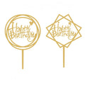 Gold Silver Custom Personalized Wedding Birthday Cake Decor Acrylic Happy Birthday Cake Topper
