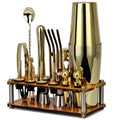 Custom Stainless Steel Boston Cocktail Shaker Set Home Bar Bartender Kit with Stand for Mixing Drinks Gift Shaker Bottle