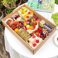Kraft Corrugated Paper Spring Window Camping Fruit Dessert Cake Packing Box Picnic Box