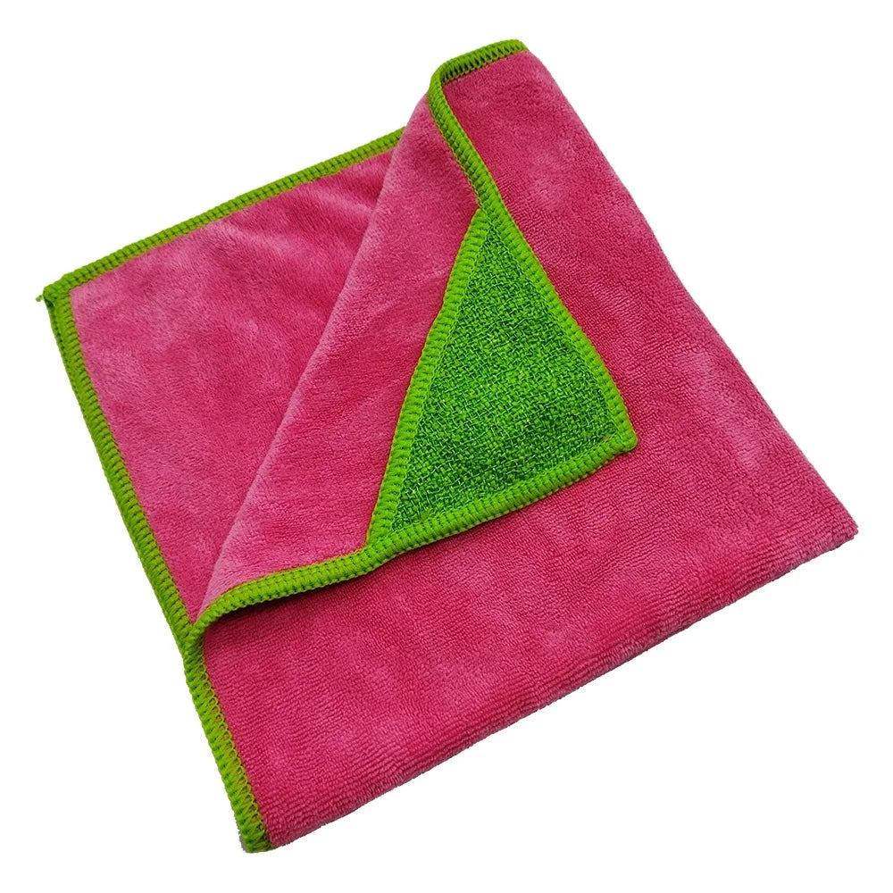Microfiber Dish Cloth With Scrubbing Corner Best Scrub Patch Kitchen Cleaning Cloths