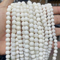 Wholesale Round Organic Gemstone Sea Natural White Shell Tridacna Beads for Bracelet Jewelry Making 4mm 6mm 8mm 10mm 12mm