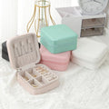 Customized Professional Pu Leather Jewelry Box Small Travel Jewelry Box for Ring Earring Necklace Gift Packaging
