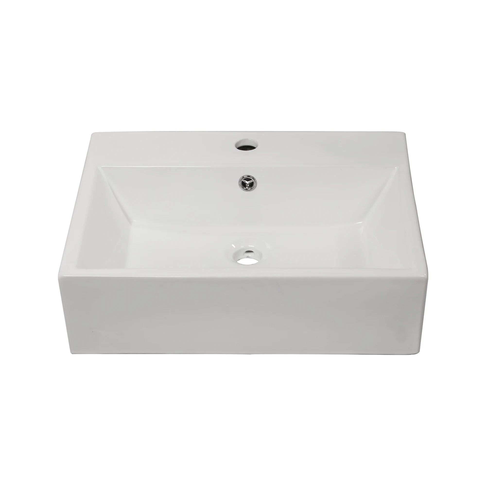 Free Shipping White Ceramic Wash Basin 20 Inch Wall Hung Basin Modern Bathroom Sinks Wall Mounted Hand Washing Basin