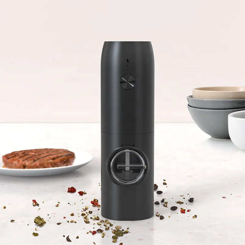 Kitchen Tabletop Electric USB Food Pepper Mill Spice Salt Grinder Mills