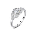 YBO Custom 925 Sterling Silver Wedding Engagement Rings VVS Moissanite Diamond Certified Trendy Style for Parties & Anniversary