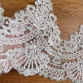 Handmade DIY Wedding Veil Border Embroidery Lace Trim Mesh Fabric Material Accessories Shoes Bags Curtains 100% Polyester 25CM
