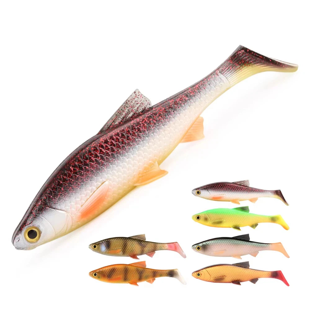 Spinpoler Bass Pike Bait T Paddle Tail Soft Fishing Lure Swimbait Shad PVC Wobbler Pesca Isca Artificial Leurre Souple